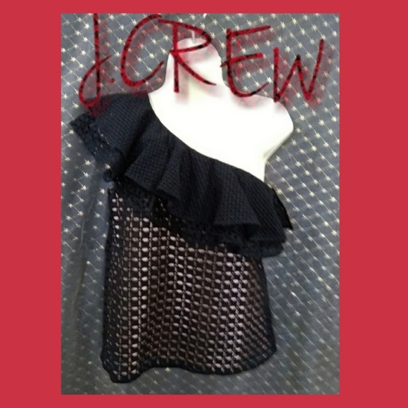 J.CREW ONE-SHOULDER  FLUTTER SLEEVE - Picture 4 of 4